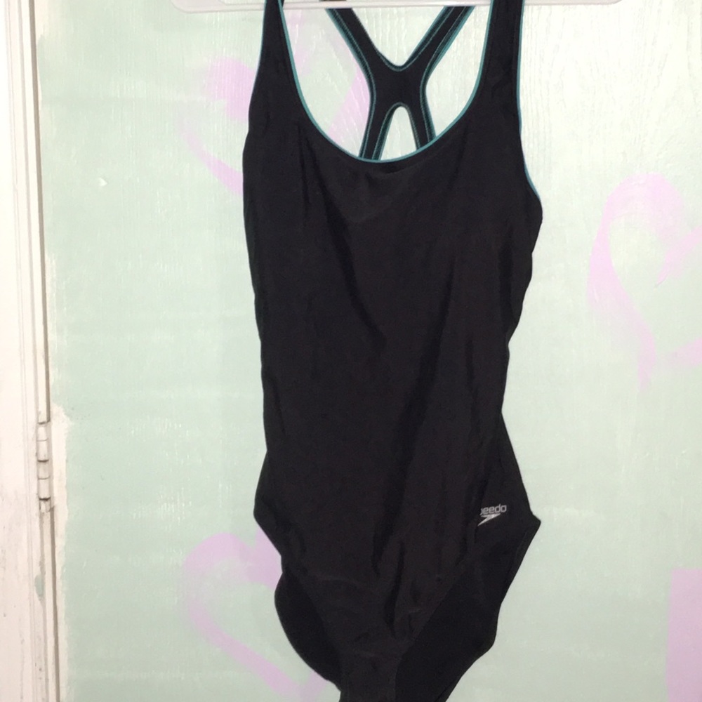 Speedo Swimsuit Teal and Black